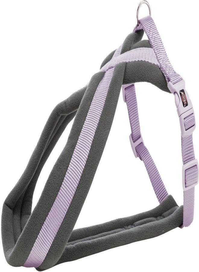 Trixie Premium Touring Harness for Dogs, Adjustable No Pull Dog Belt, Soft Padded & Breathable Pet Harness, Light Lilac (M-L, 50-90 cm)